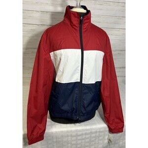 NEW! Tommy Hilfiger Jacket Womens XL Colorblock Windbreaker Light Weight LINED